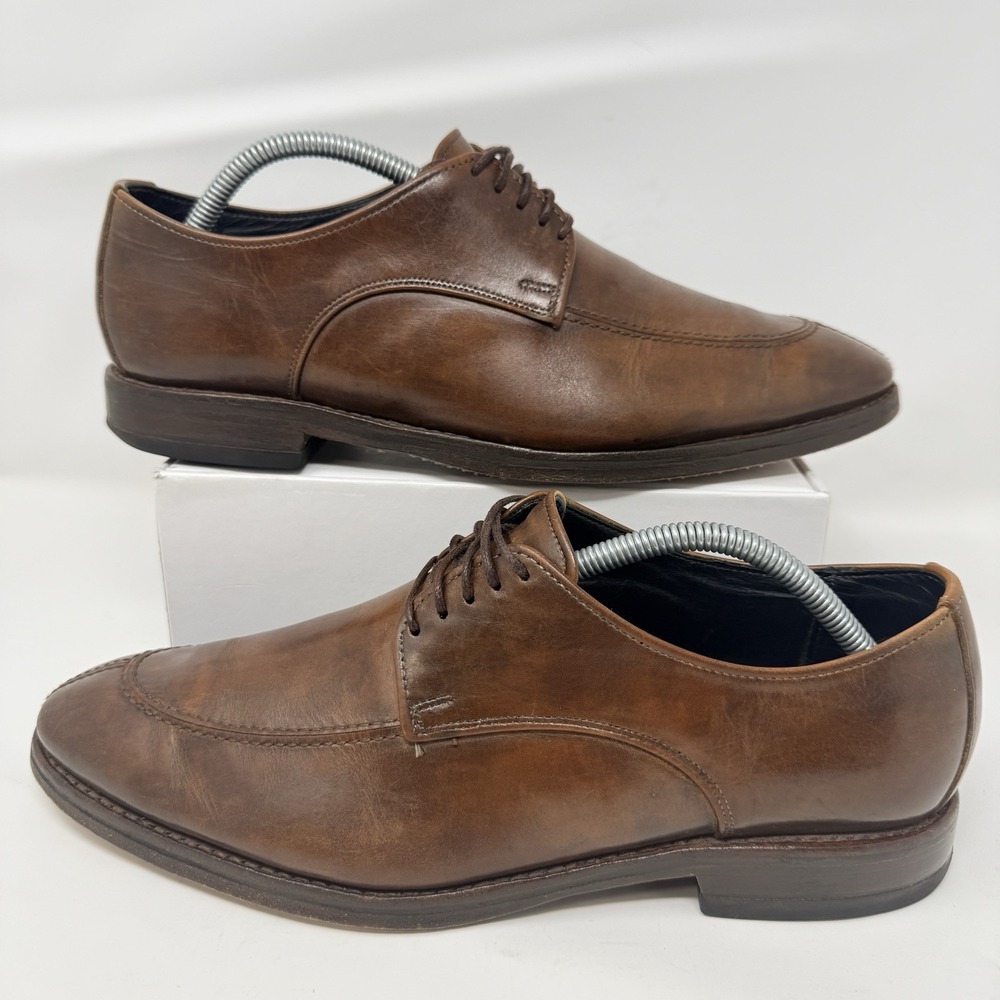 Allen Edmonds Crosby Street Split‎ Toe Derby Shoes Brown Leather USA 10B 2296